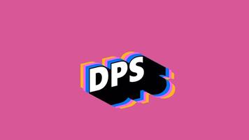 DPS Text in Graffiti Style with Color-Changing Background video