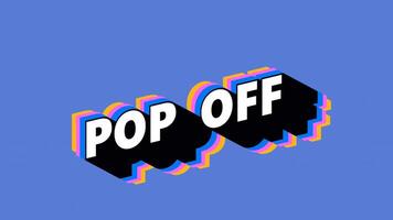 POP OFF Text in Graffiti Style with Color-Changing Background video