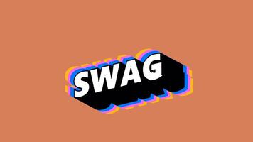 SWAG Text in Graffiti Style with Color-Changing Background video
