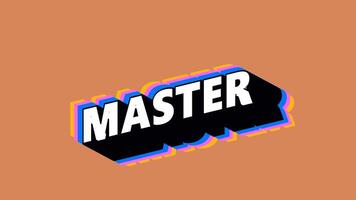MASTER Text in Graffiti Style with Color-Changing Background video