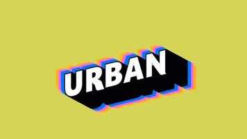 URBAN Text in Graffiti Style with Color-Changing Background video