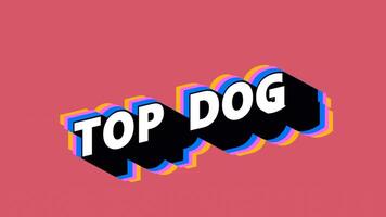 TOP DOG Text in Graffiti Style with Color-Changing Background video