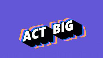 ACT BIG Text in Graffiti Style with Color-Changing Background video