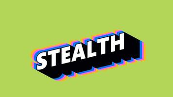 STEALTH Text in Graffiti Style with Color-Changing Background video