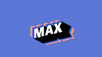 MAX Text in Graffiti Style with Color-Changing Background video