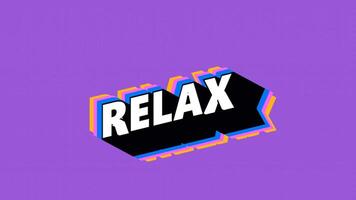 RELAX Text in Graffiti Style with Color-Changing Background video