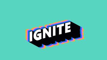 IGNITE Text in Graffiti Style with Color-Changing Background video