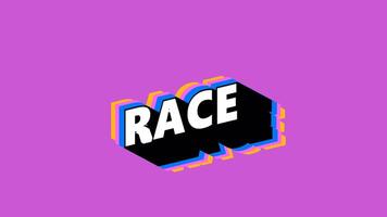 RACE Text in Graffiti Style with Color-Changing Background video