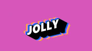 JOLLY Text in Graffiti Style with Color-Changing Background video