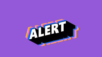 ALERT Text in Graffiti Style with Color-Changing Background video