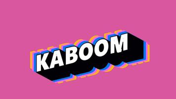 KABOOM Text in Graffiti Style with Color-Changing Background video