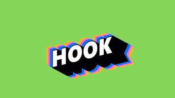 HOOK Text in Graffiti Style with Color-Changing Background video