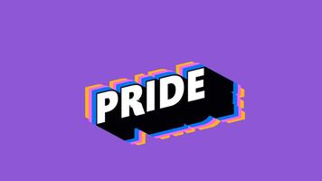 PRIDE Text in Graffiti Style with Color-Changing Background video