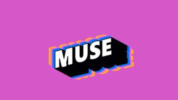 MUSE Text in Graffiti Style with Color-Changing Background video
