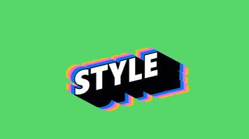 STYLE Text in Graffiti Style with Color-Changing Background video