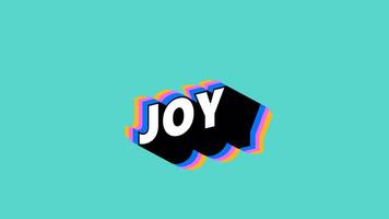 JOY Text in Graffiti Style with Color-Changing Background video