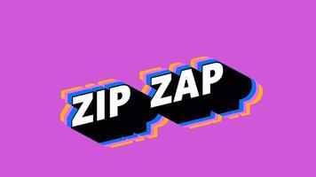 ZIP ZAP Text in Graffiti Style with Color-Changing Background video
