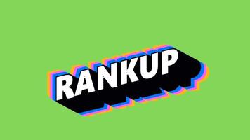 RANKUP Text in Graffiti Style with Color-Changing Background video