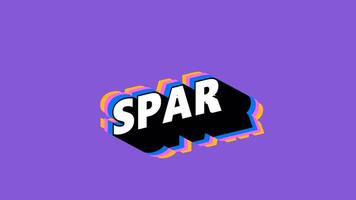SPAR Text in Graffiti Style with Color-Changing Background video