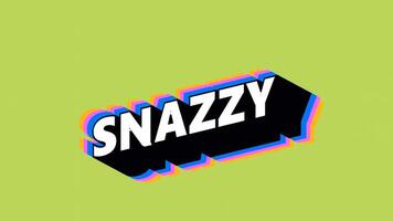 SNAZZY Text in Graffiti Style with Color-Changing Background video