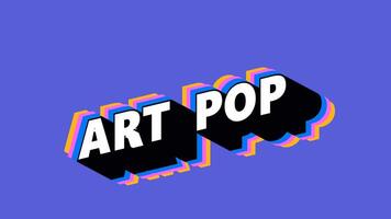 ART POP Text in Graffiti Style with Color-Changing Background video