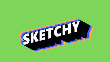 SKETCHY Text in Graffiti Style with Color-Changing Background video