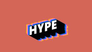 HYPE Text in Graffiti Style with Color-Changing Background video