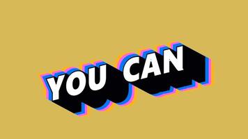 YOU CAN Text in Graffiti Style with Color-Changing Background video