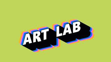 ART LAB Text in Graffiti Style with Color-Changing Background video