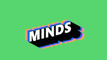 MINDS Text in Graffiti Style with Color-Changing Background video