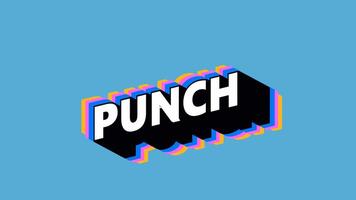 PUNCH Text in Graffiti Style with Color-Changing Background video