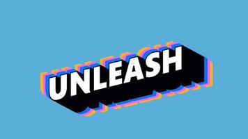 UNLEASH Text in Graffiti Style with Color-Changing Background video