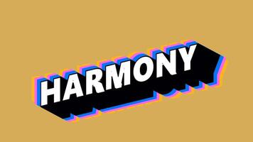 HARMONY Text in Graffiti Style with Color-Changing Background video