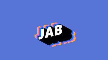 JAB Text in Graffiti Style with Color-Changing Background video