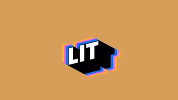 LIT Text in Graffiti Style with Color-Changing Background video