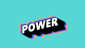 POWER Text in Graffiti Style with Color-Changing Background video