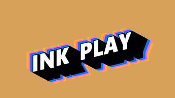 INK PLAY Text in Graffiti Style with Color-Changing Background video