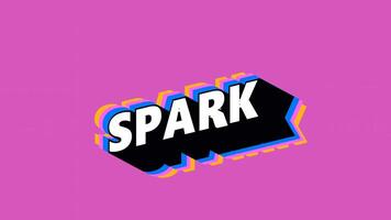 SPARK Text in Graffiti Style with Color-Changing Background video