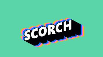 SCORCH Text in Graffiti Style with Color-Changing Background video