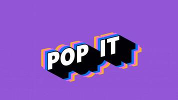 POP IT Text in Graffiti Style with Color-Changing Background video