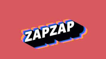 ZAPZAP Text in Graffiti Style with Color-Changing Background video