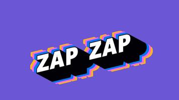 ZAP ZAP Text in Graffiti Style with Color-Changing Background video