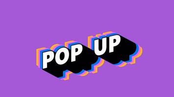 POP UP Text in Graffiti Style with Color-Changing Background video