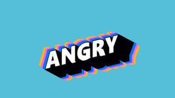 ANGRY Text in Graffiti Style with Color-Changing Background video