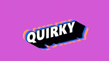 QUIRKY Text in Graffiti Style with Color-Changing Background video