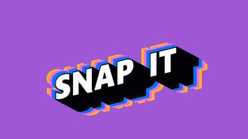 SNAP IT Text in Graffiti Style with Color-Changing Background video
