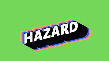 HAZARD Text in Graffiti Style with Color-Changing Background video