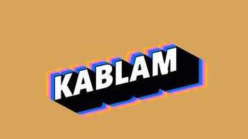 KABLAM Text in Graffiti Style with Color-Changing Background video
