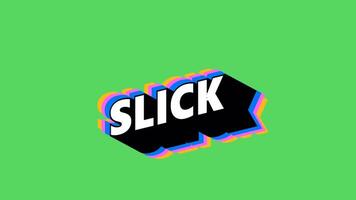 SLICK Text in Graffiti Style with Color-Changing Background video