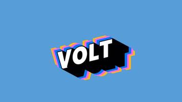 VOLT Text in Graffiti Style with Color-Changing Background video